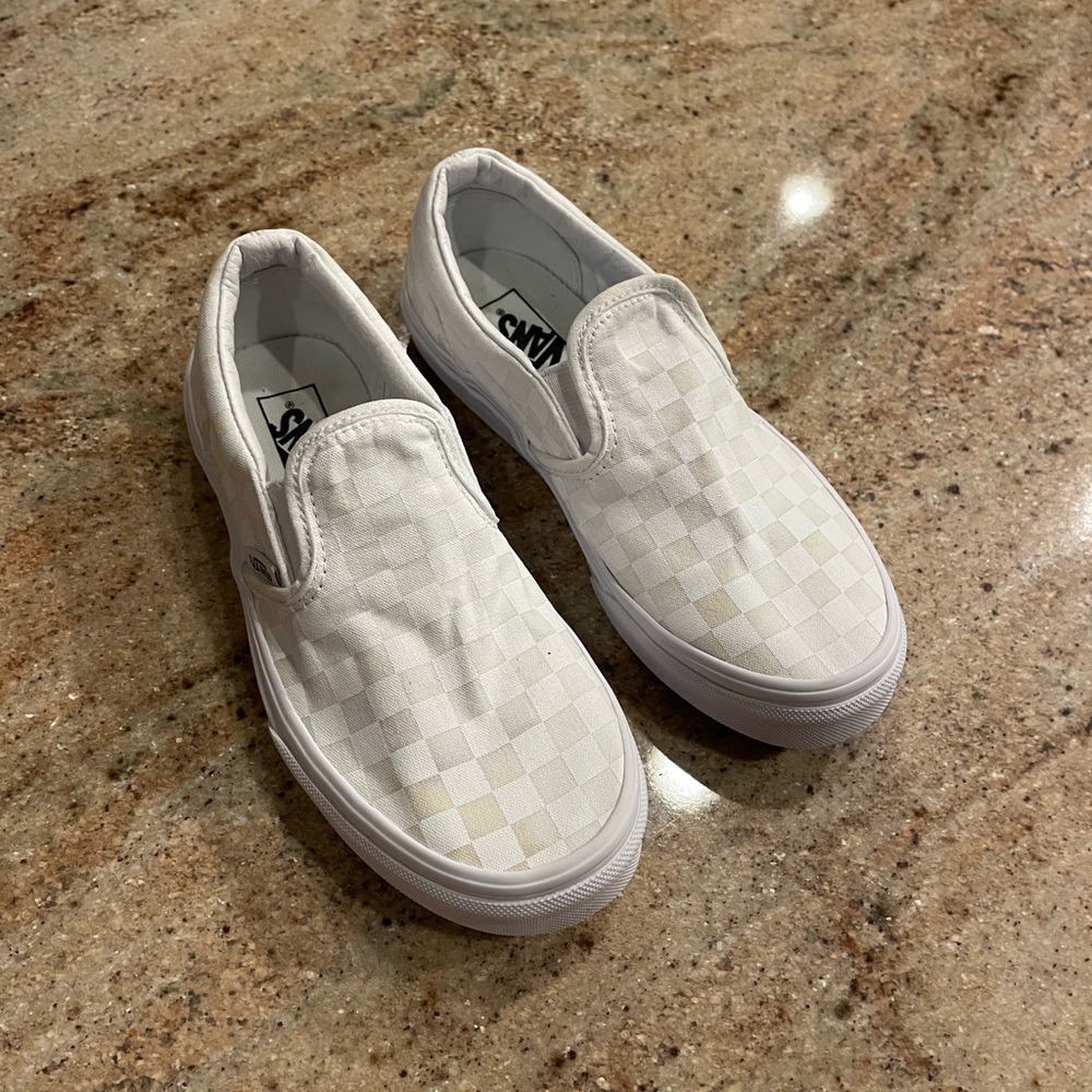 Youth Vans - white checkered - size 3
